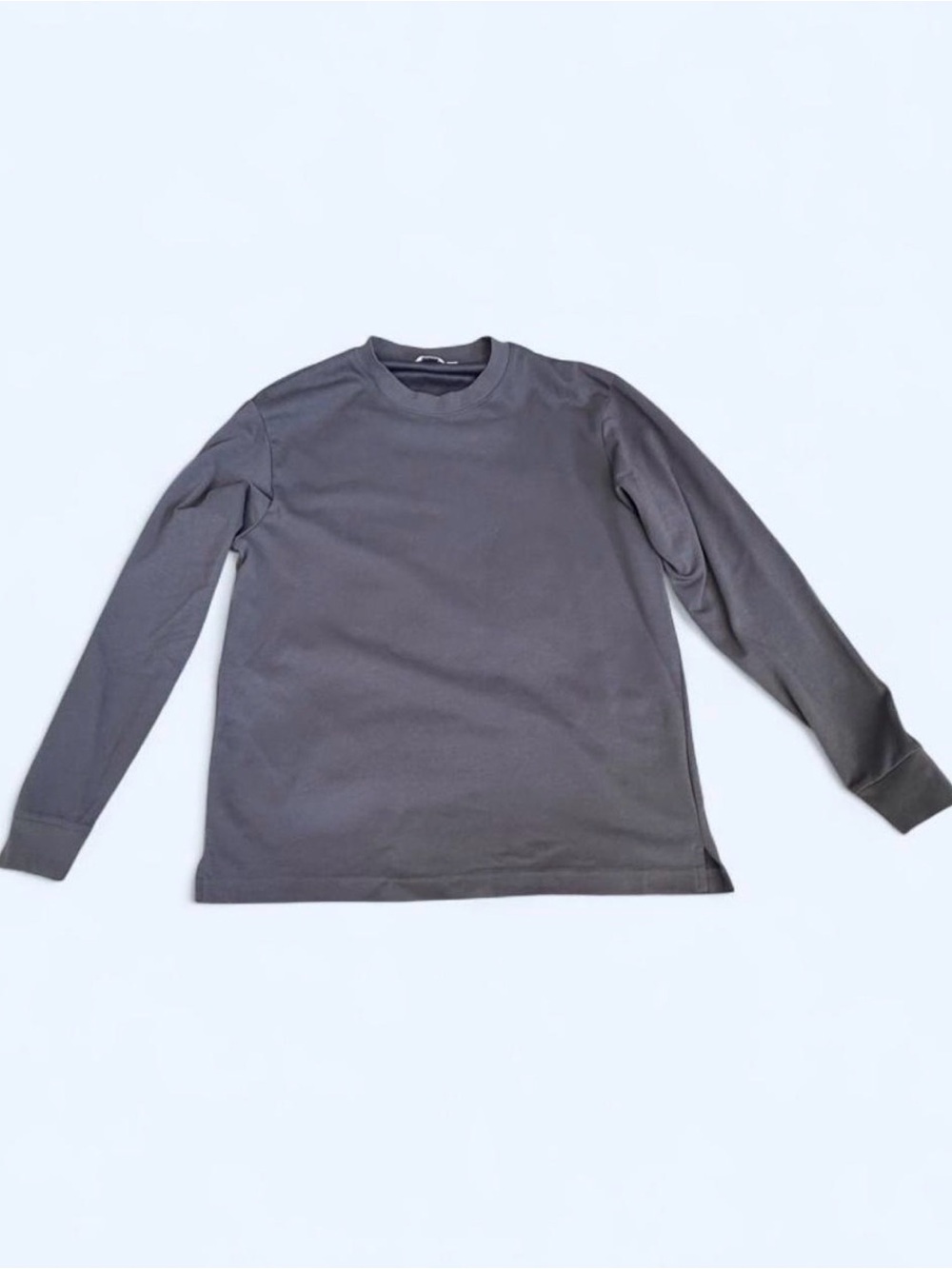 Slate Gray Men's Long Sleeve Crewneck Shirt - Uniqlo U Airism